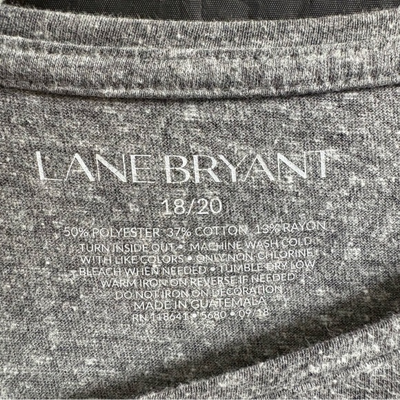 Lane Bryant 18/20 Heather Gray T-Shirt Graphic Design - Picture 3 of 4